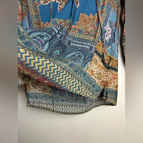 Feathers by tolani Blouse top S Modal Cotton Lightweight Bohemian Whimsigoth - Picture 4 of 13